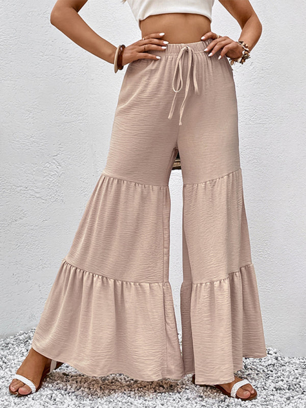 Summer Elastic High Waisted Flared Pants